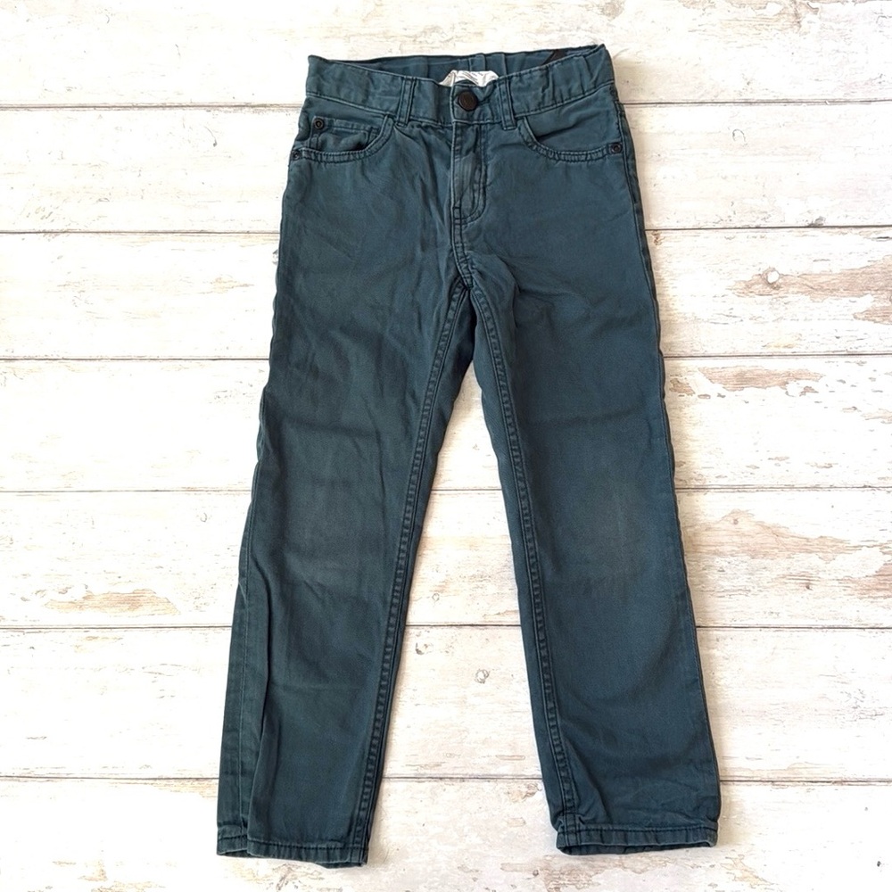 H&M Boys 5-6 Years Dark Teal Blue Pants Denim Jeans Kids Bottoms Size 5T 6